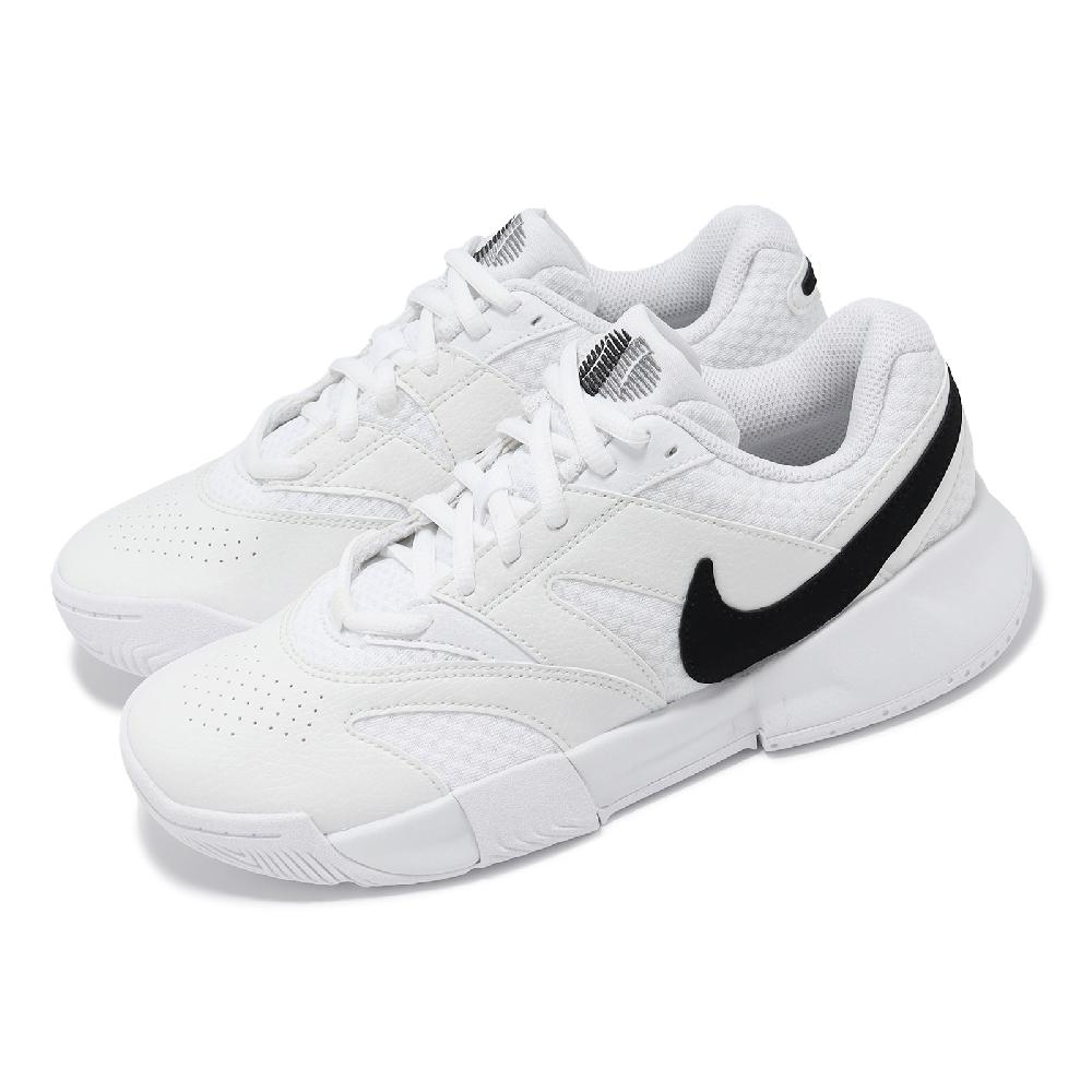 Nike 耐吉 網球鞋 Wmns Court Lite 4 女鞋 男鞋 白 黑 皮革 網布 抓地 耐磨 運動鞋 FD6575-100