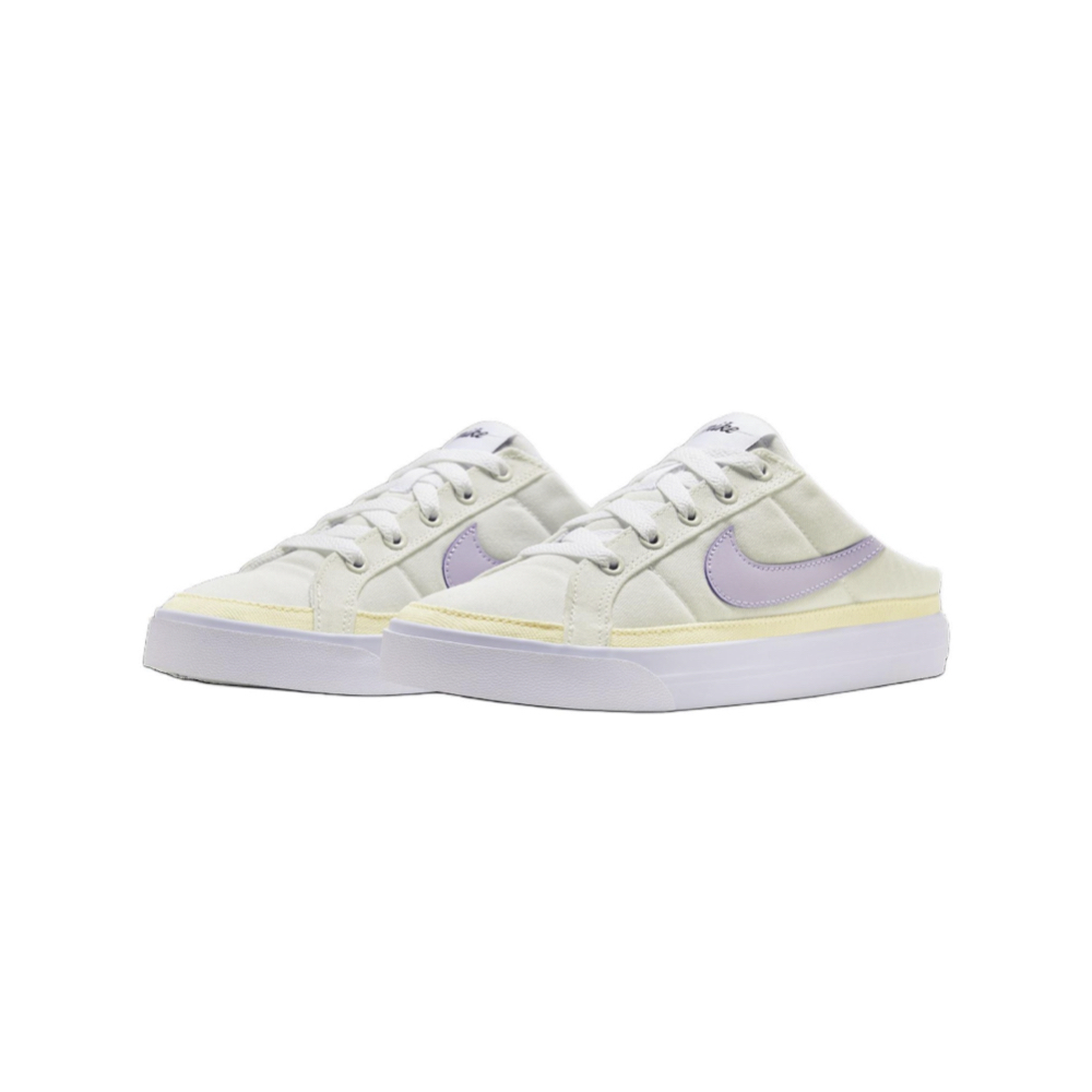 W Nike Court Legacy Mule 米白紫 女鞋 休閒鞋 HJ3494-151