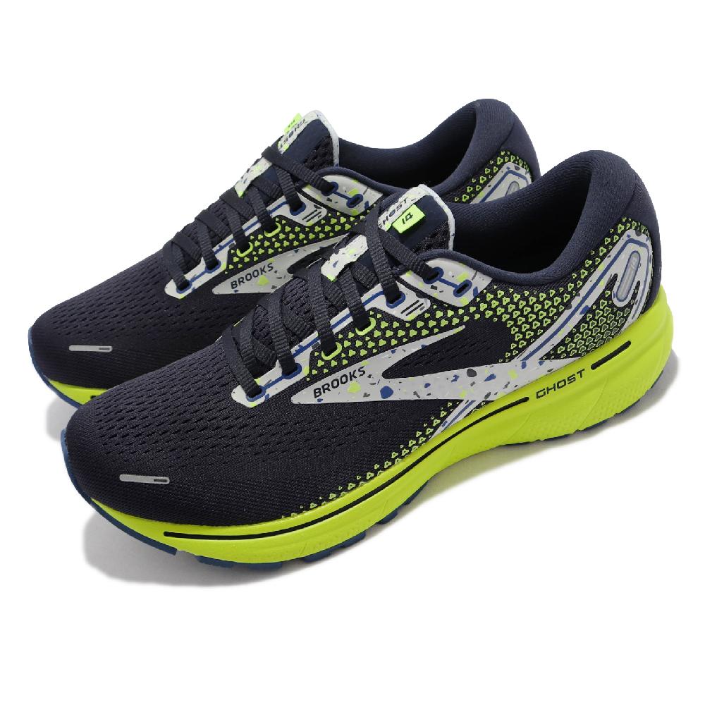 Brooks 慢跑鞋 Ghost 14 運動休閒 男鞋 避震 柔軟 3D彈力列印 穩定 黑 黃 1103691D404