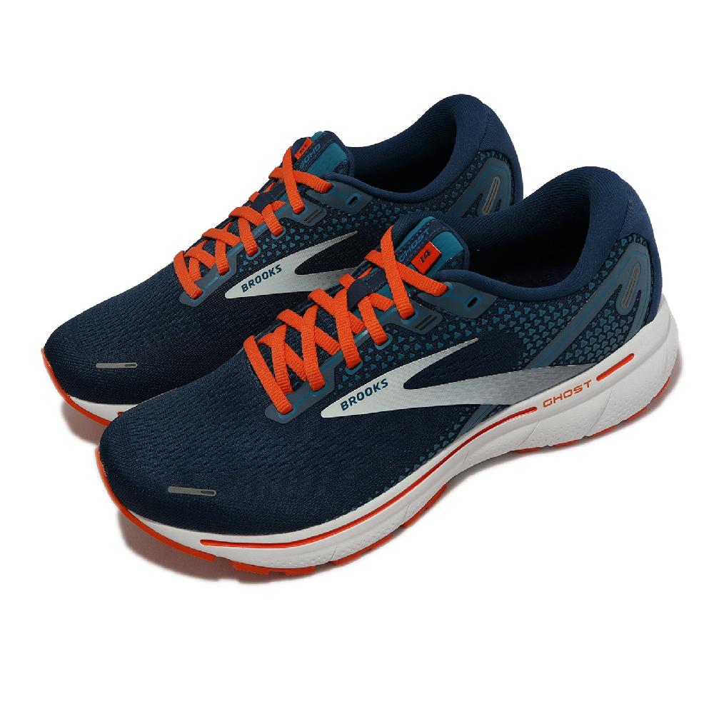 Brooks 慢跑鞋 Ghost 14 男鞋 藍 橘 魔鬼系列 緩震 彈力 路跑 馬拉松 運動鞋 1103691D488