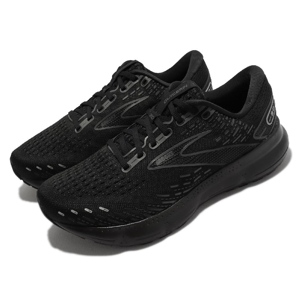 Brooks 慢跑鞋 Glycerin 20 2E 寬楦 男鞋 黑 全黑 運動鞋 甘油系列 氮氣中底 路跑 馬拉松 1103822E020