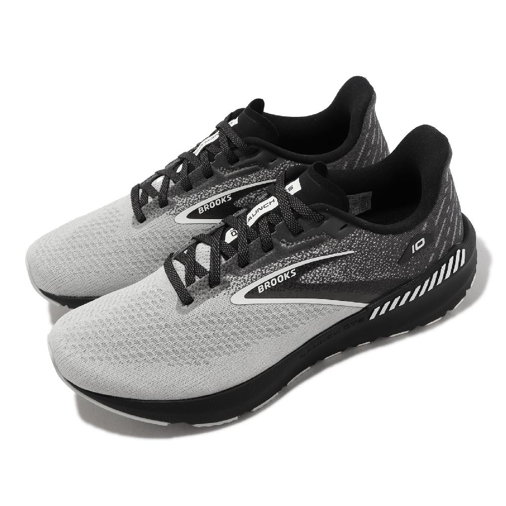 Brooks 布魯克斯 競速跑鞋 Launch GTS 10 2E 寬楦 男鞋 黑 灰 軌道導引支撐 運動鞋 1104102E052