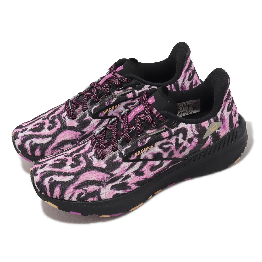 Brooks 布魯克斯 競速跑鞋 Launch GTS 10 女鞋 粉紅 黑 豹紋系列 路跑 緩震 運動鞋 1203991B010