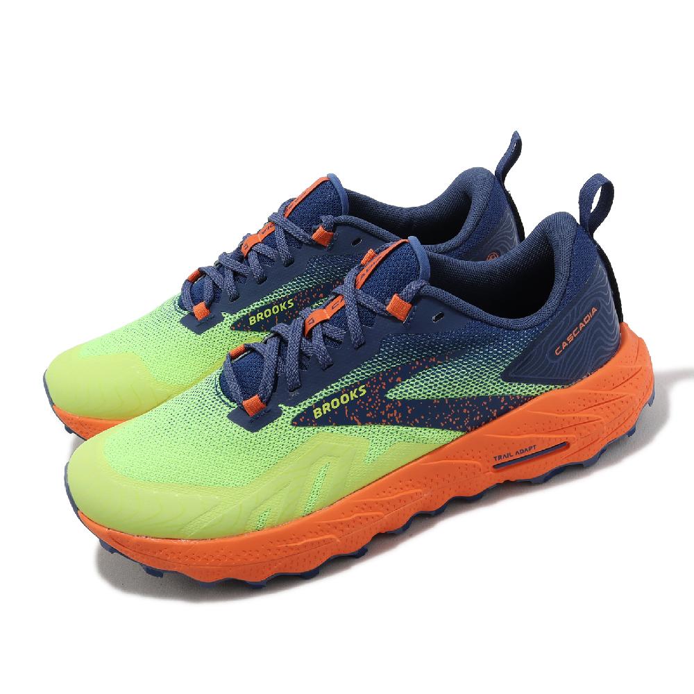 Brooks 布魯克斯 越野跑鞋 Cascadia 17 男鞋 綠 藍 橘 輕量 郊山 戶外 運動鞋 1104031D395