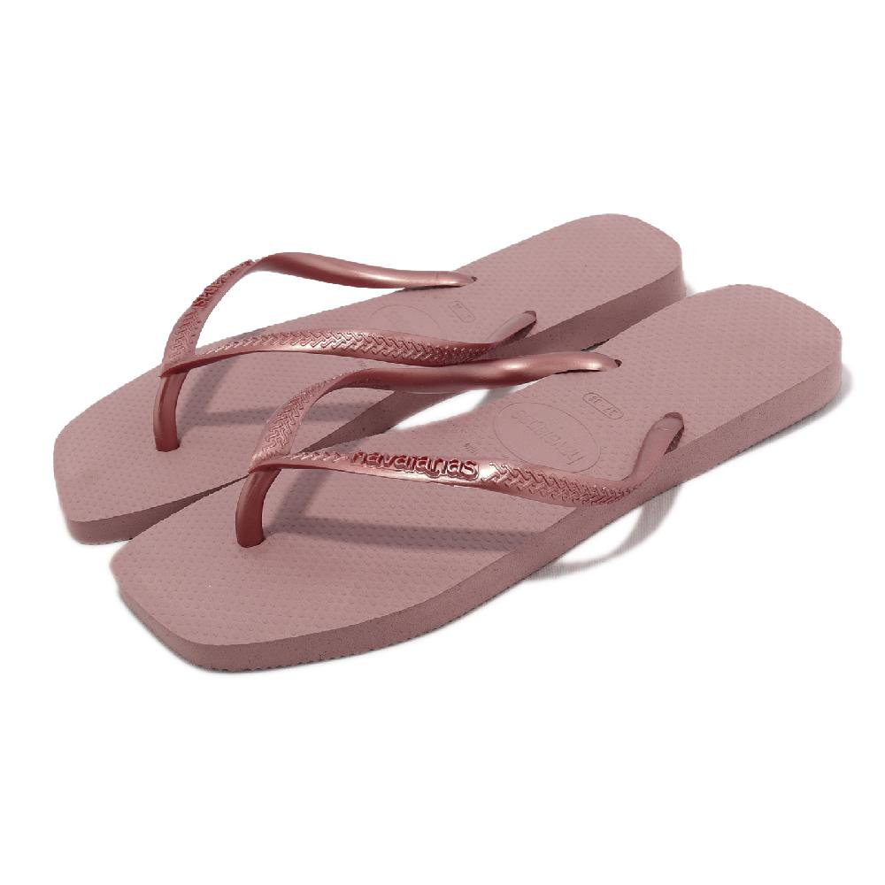 Havaianas 拖鞋 Slim Square Flip Flops 男鞋 玫瑰金 人字拖 夾腳拖 巴西 方頭拖鞋 41483013544W