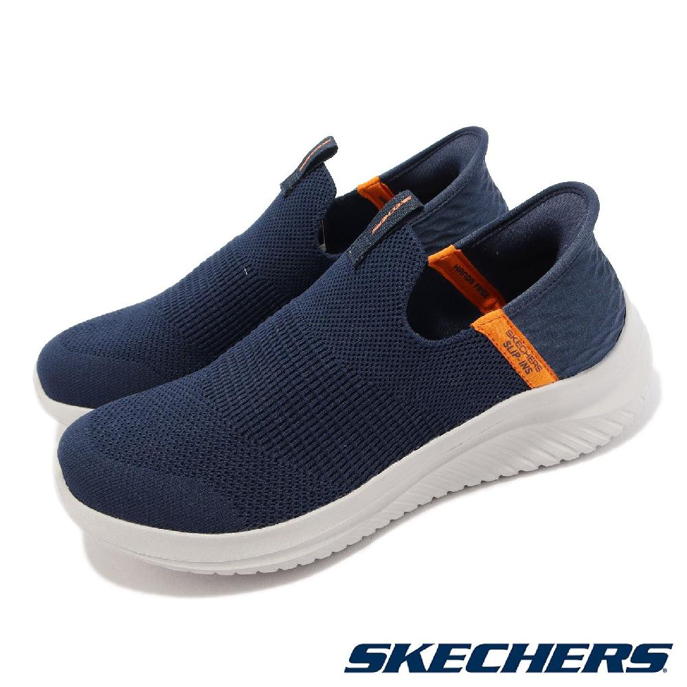 Skechers 休閒鞋 Ultra Flex 3 童鞋 中童 大童 女鞋 深藍 灰 套入式 健走 記憶鞋墊 403844LNVY