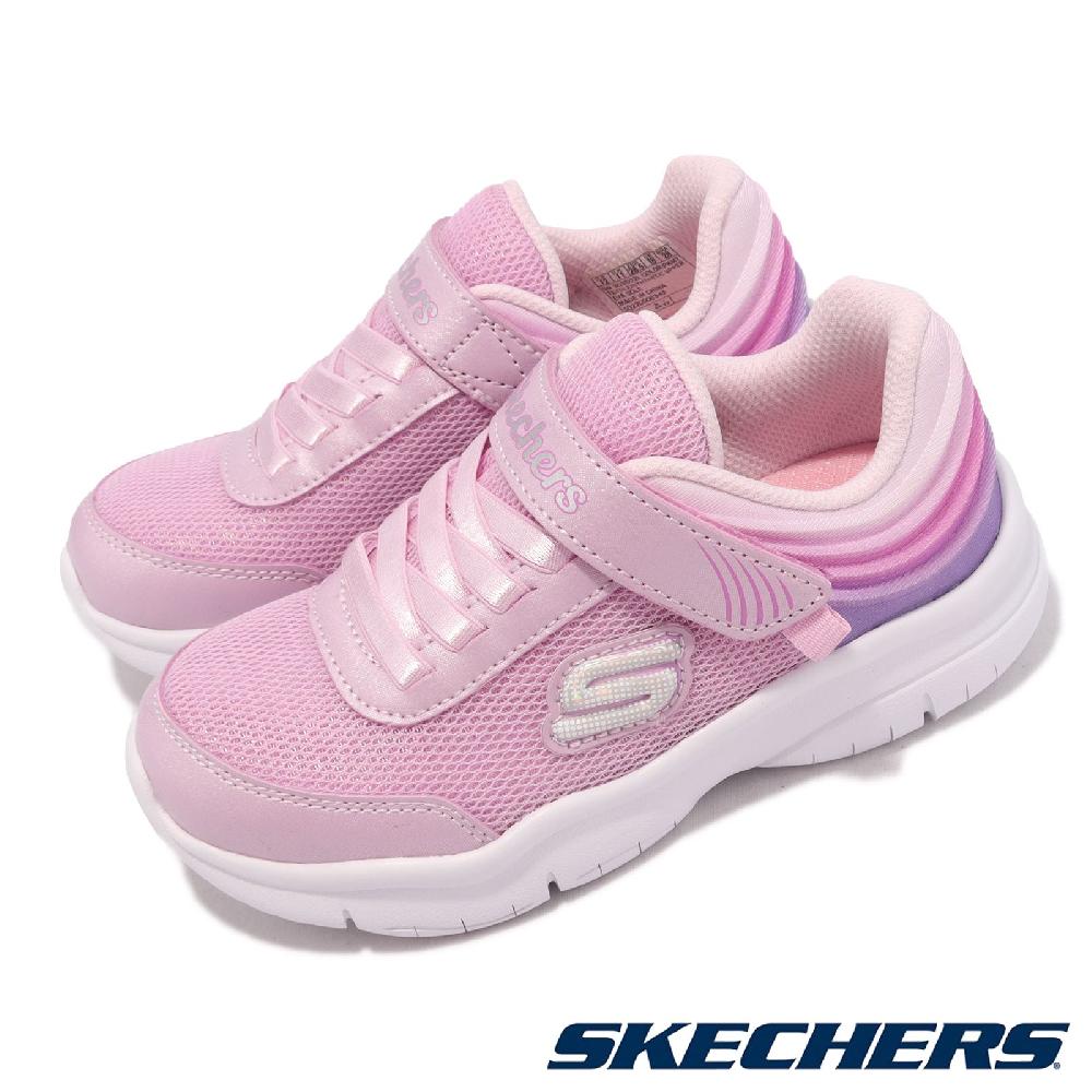 Skechers 休閒鞋 Flex Blast 中童 童鞋 桃粉色 經典 魔鬼氈 基本款 303502LPKMT