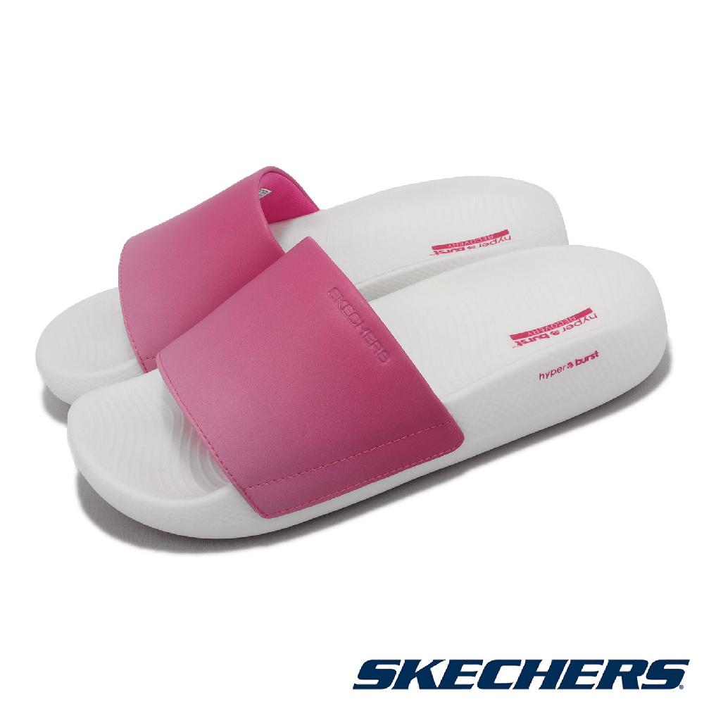 Skechers 拖鞋 Hyper Slide-Summer Dreams 粉紅 白 女鞋 漸層 回彈 運動拖鞋 舒緩 140458PNK
