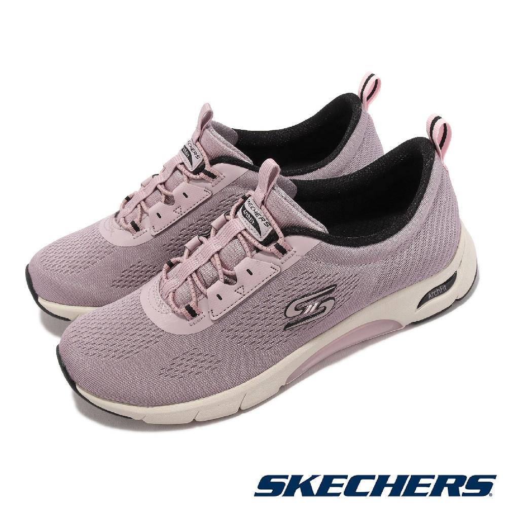 Skechers 休閒鞋 Skech-Air Arch Fit-Mellow 女鞋 紫 套入式 彈力鞋帶 避震 104254PRBK