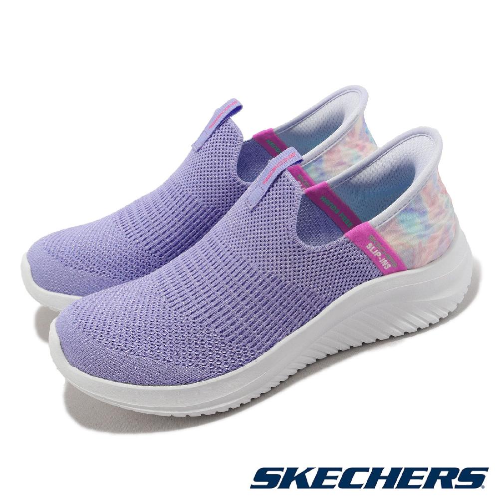 Skechers 童鞋 Ultra Flex 3-Colory Wild Slip-Ins 中童 紫 套入式 記憶鞋墊 303801LLVMT