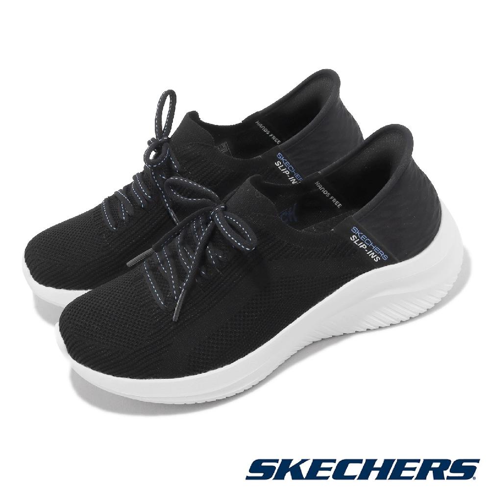 Skechers 斯凱奇 休閒鞋 Ultra Flex 3.0 Slip-Ins 女鞋 黑 白 瞬穿科技 輕量 套入式 149711BKLV