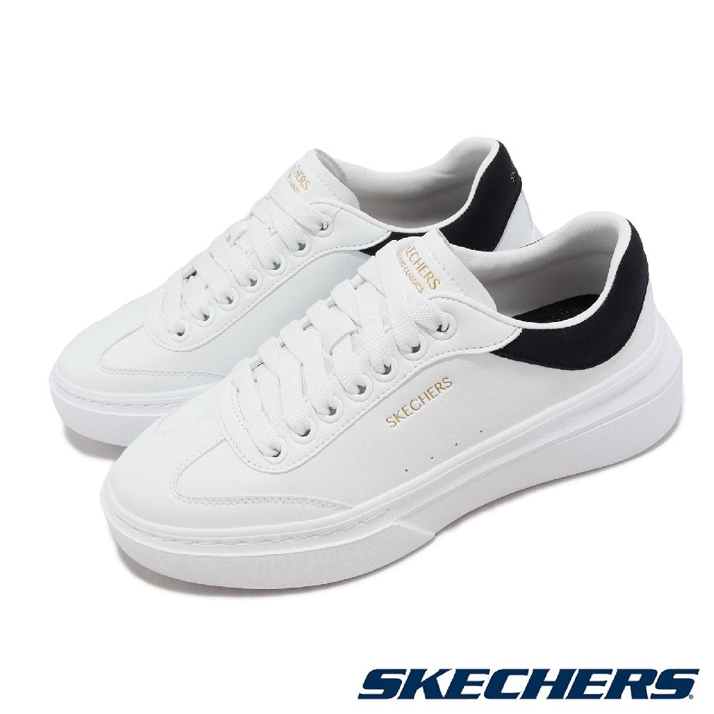 Skechers 斯凱奇 休閒鞋 Cordova Classic 女鞋 白 黑 麂皮 記憶鞋墊 小白鞋 185060WBK
