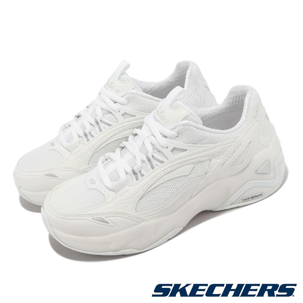 Skechers 斯凱奇 休閒鞋 D Lites Hyper Burst 女鞋 白 銀 老爹鞋 固特異橡膠大底 記憶鞋墊 149984WSL