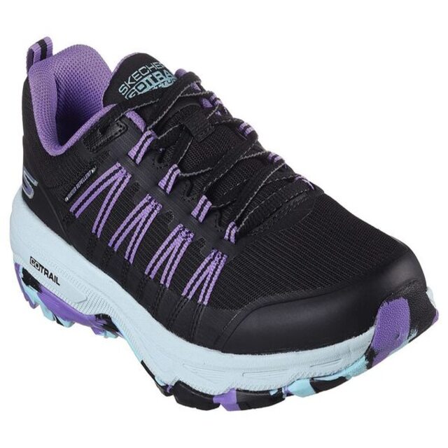 Skechers Go Run Trail Altitude [128222BKLV 女 慢跑鞋 越野 戶外 黑紫