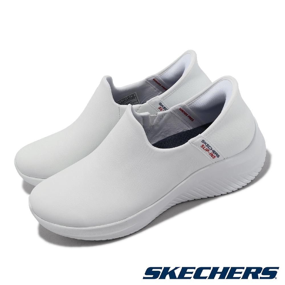 Skechers 斯凱奇 休閒鞋 Ultra Flex 3.0 女鞋 白 全白 Slip-Ins 瞬穿科技 緩衝 記憶鞋墊 149593WHT