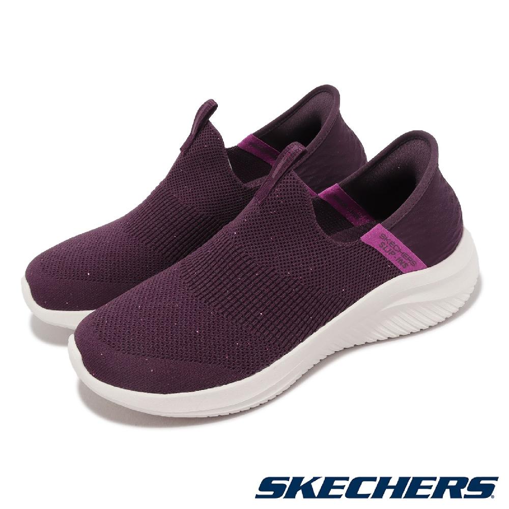 Skechers 斯凱奇 休閒鞋 Ultra Flex 3.0-Shiny Night Slip-Ins 女鞋 紅 套入式 149594WINE