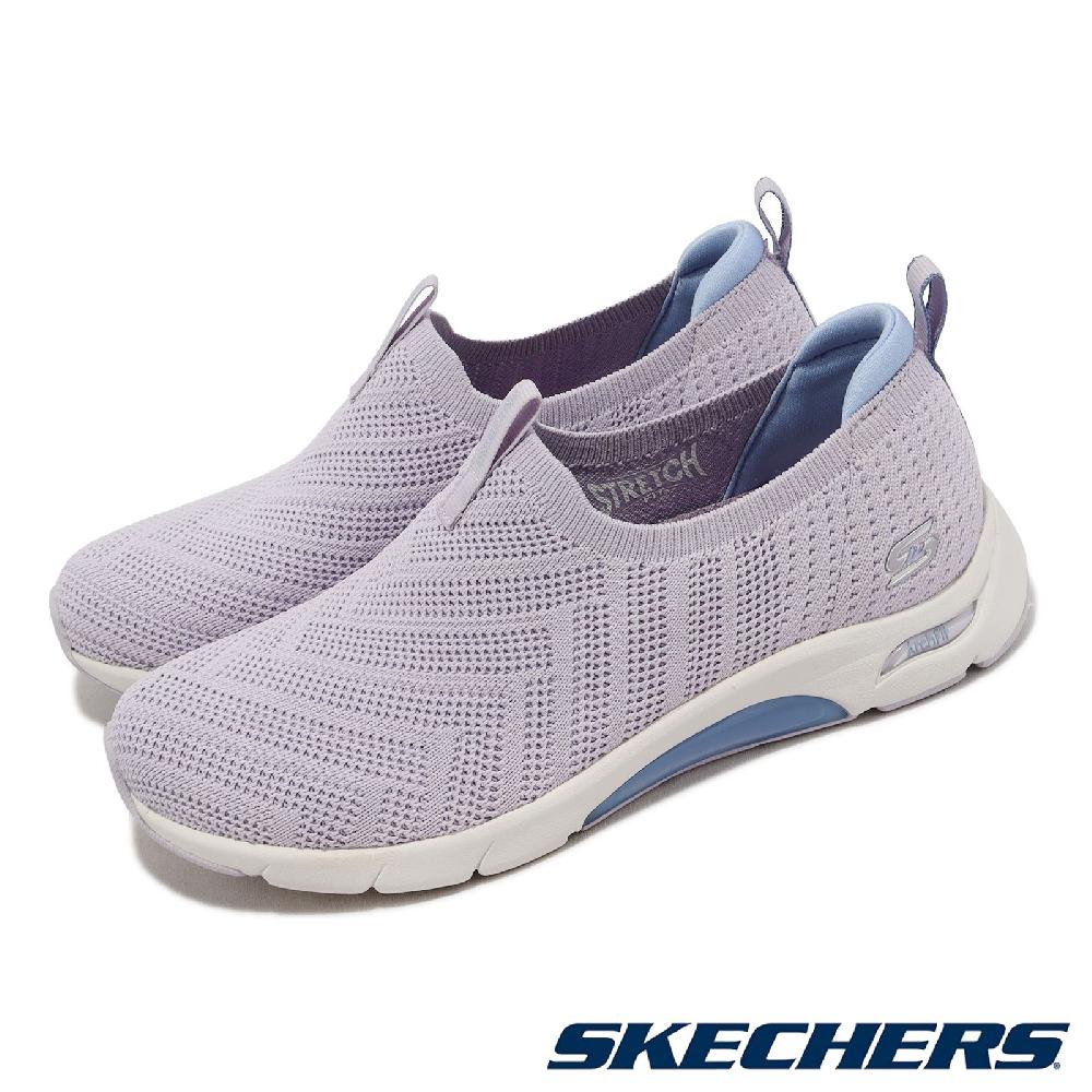 Skechers 斯凱奇 懶人鞋 Skech-Air Arch Fit 紫 藍 女鞋 緩震 套入式 針織 休閒鞋 104251LAV