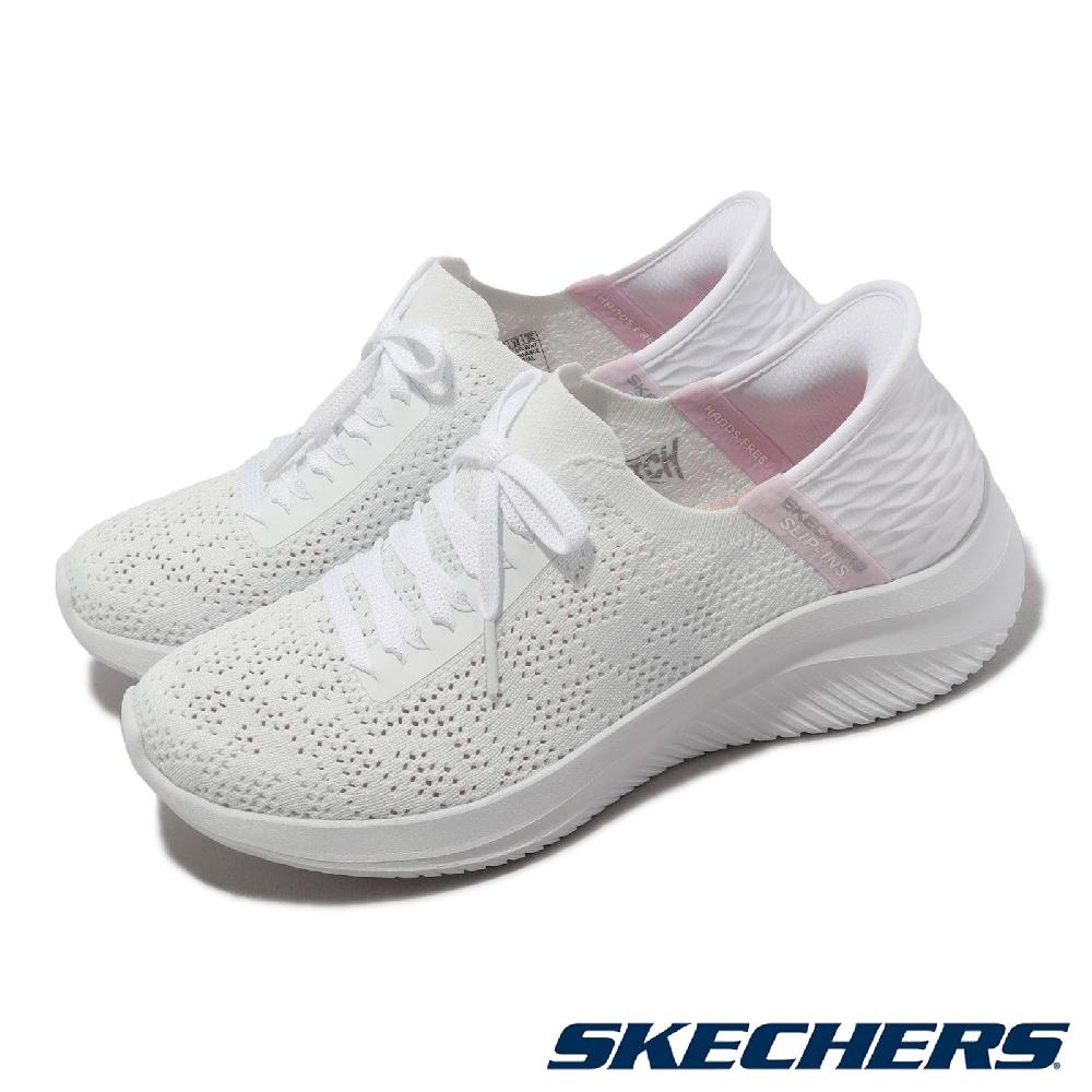 Skechers 斯凱奇 休閒鞋 Ultra Flex 3.0 Slip-Ins 女鞋 白 瞬穿科技 運動鞋 避震 記憶鞋墊 896211WHT