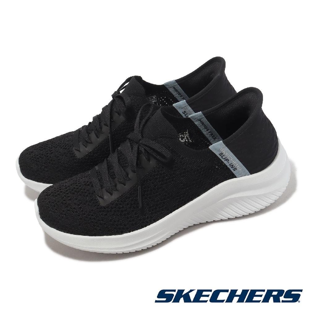 Skechers 斯凱奇 休閒鞋 Ultra Flex 3.0 Slip-Ins 女鞋 黑 白 瞬穿科技 運動鞋 記憶鞋墊 896211BKW