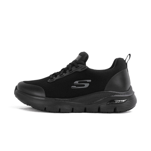 Skechers Arch Fit Sr [108023WBLK 女 工作鞋 輕量耐油 抗濕滑 保護 舒適 寬楦 黑