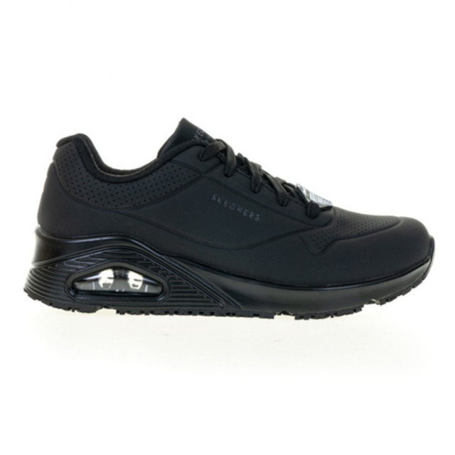 Skechers UNO SR [108021WBLK 女 工作鞋 寬楦 耐油 止滑 電器絕緣 安全 氣墊 舒適 黑