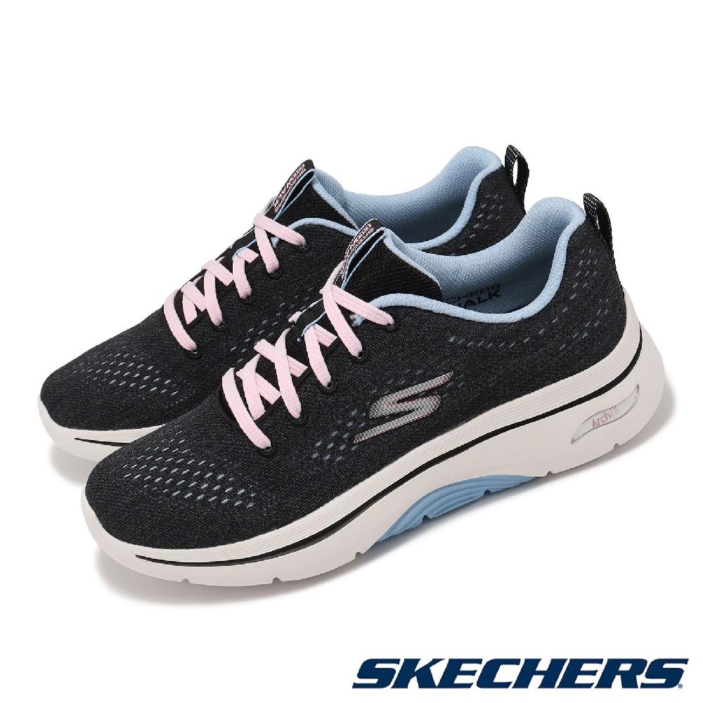 Skechers 斯凱奇 休閒鞋 Go Walk Arch Fit 2.0 女鞋 黑 藍 輕量 緩震 回彈 健走鞋 運動鞋 125311BKBL