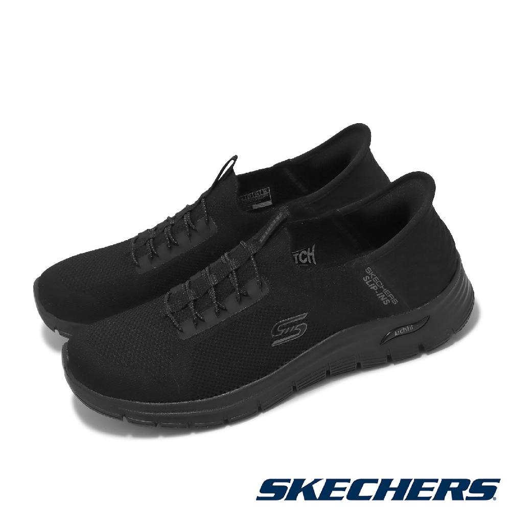 Skechers 斯凱奇 休閒鞋 Arch Fit Vista Slip-Ins 女鞋 黑 套入式 懶人鞋 避震 輕量 健走鞋 104379BBK