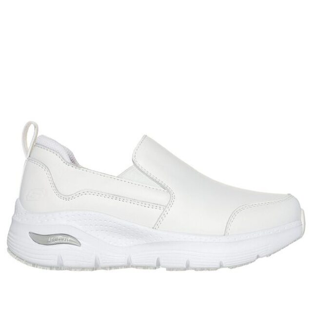 Skechers Arch Fit SR [108190WHT 女 工作鞋 套入式 足弓支撐 防滑大底 護士鞋 白