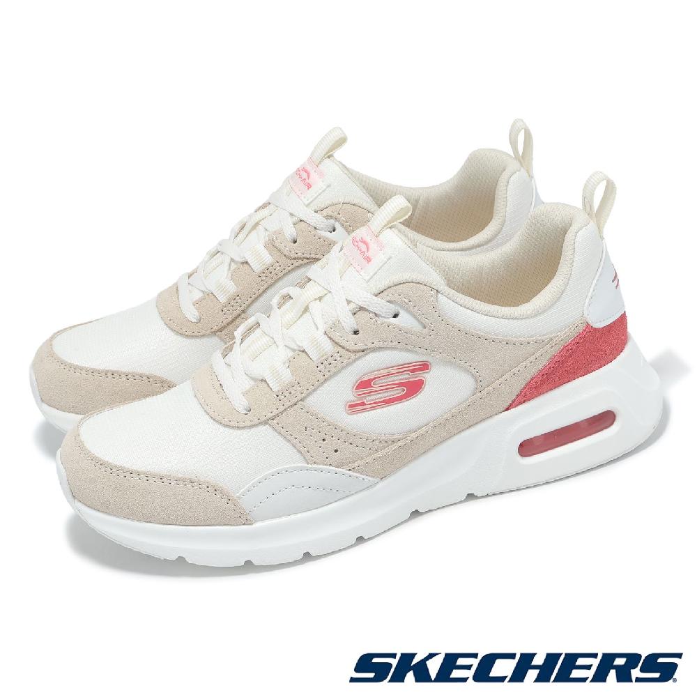 Skechers 斯凱奇 休閒鞋 Skech-Air Court-Real Ease 女鞋 米白 粉紅 氣墊 運動鞋 150078NTPK
