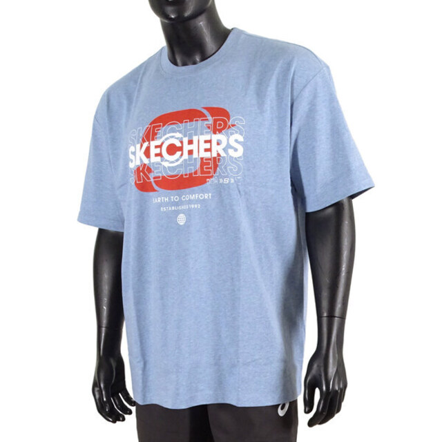 Skechers Shirts [L221U035-015X 男女 短袖 T恤 環保 再生 舒適 自然 綠時尚 水藍