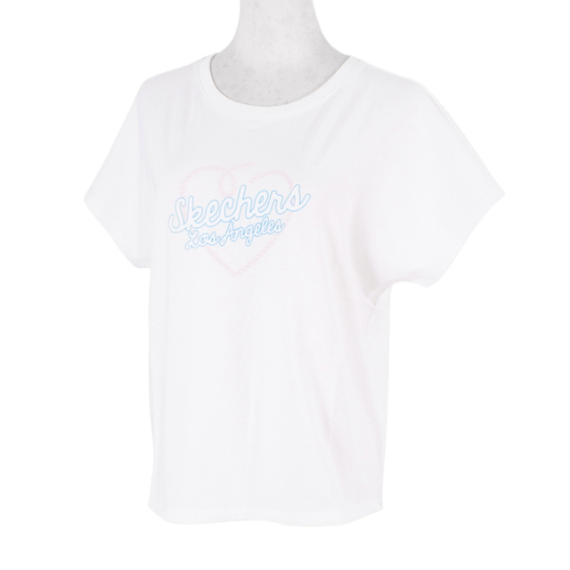 Skechers [L221W005-0019 女 短袖 上衣 T恤 舒適 透氣 運動 休閒 白