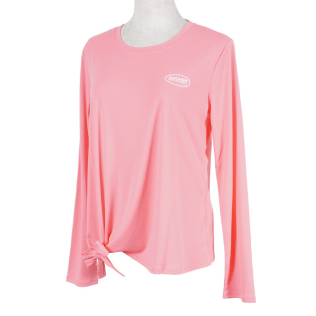Skechers [P321W022-00KA 女 長袖 上衣 運動 慢跑 訓練 休閒 透氣 吸濕 排汗 乾爽 粉紅