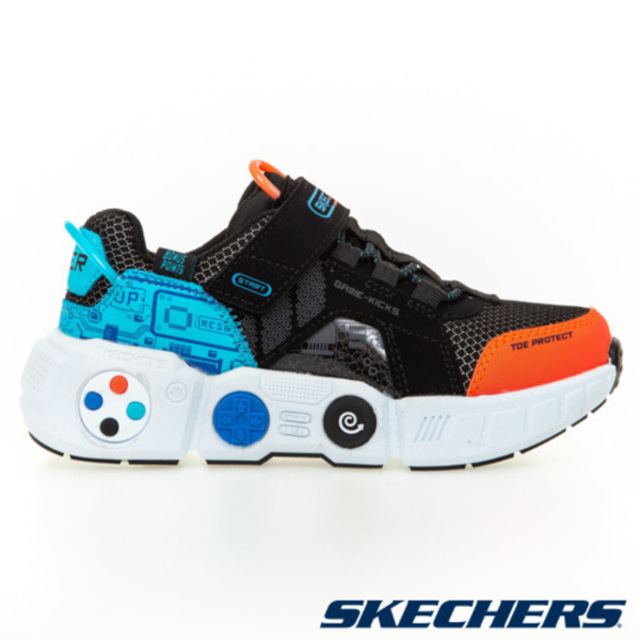 Skechers Gametronix [402260LBKMT 中童 休閒鞋 運動 遊戲機概念鞋 舒適 記憶鞋墊 黑