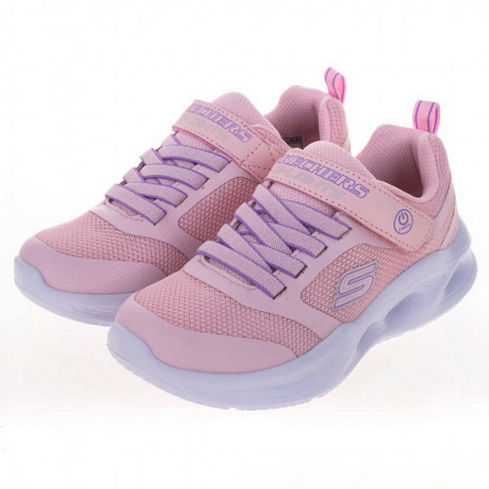 SKECHERS 中大童 SKECHERS SOLA GLOW 休閒鞋-303715LLTPK