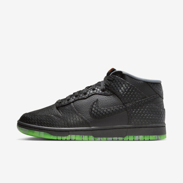 Nike Dunk Mid PRM [FQ8749-010 男 休閒鞋 運動 中筒 萬聖節 蛇紋 潮流 穿搭 黑綠