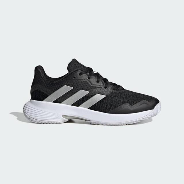 Adidas Courtjam Control W [ID1545 女 網球鞋 運動 訓練 透氣 緩震 穩定 黑銀