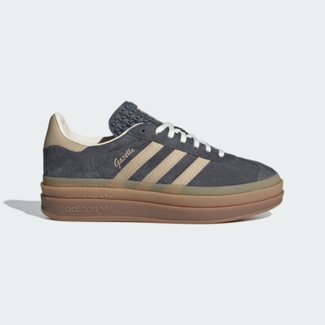 Adidas Gazelle Bold W IE0428 女 休閒鞋 經典 復古 三葉草 厚底 增高 霧灰 米