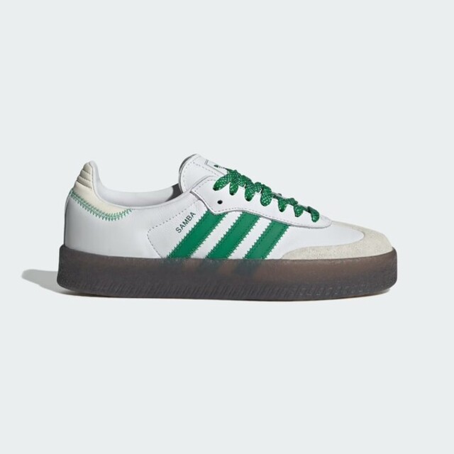 Adidas Sambae W IE9105 女 休閒鞋 運動 經典 三葉草 厚底 增高 膠底 白綠