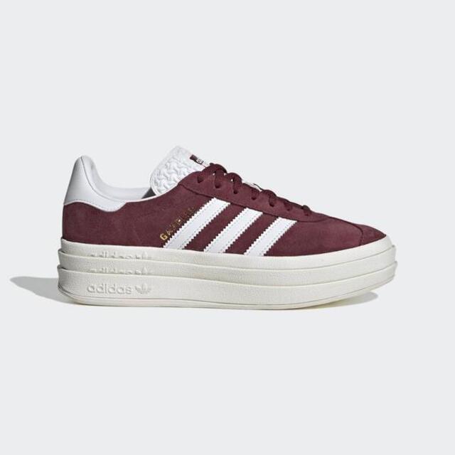 Adidas Gazelle Bold W HQ6892 女 休閒鞋 運動 經典 三葉草 厚底 麂皮 穿搭 深紅