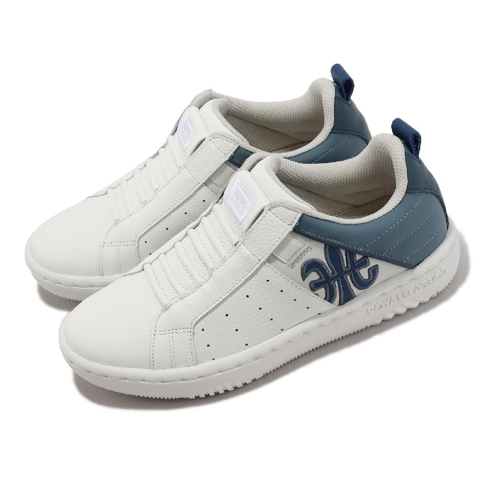 Royal Elastics 洛雅 休閒鞋 Icon 2.0 女鞋 白 藍 彈力鞋帶 皮革 經典 小白鞋 96532055