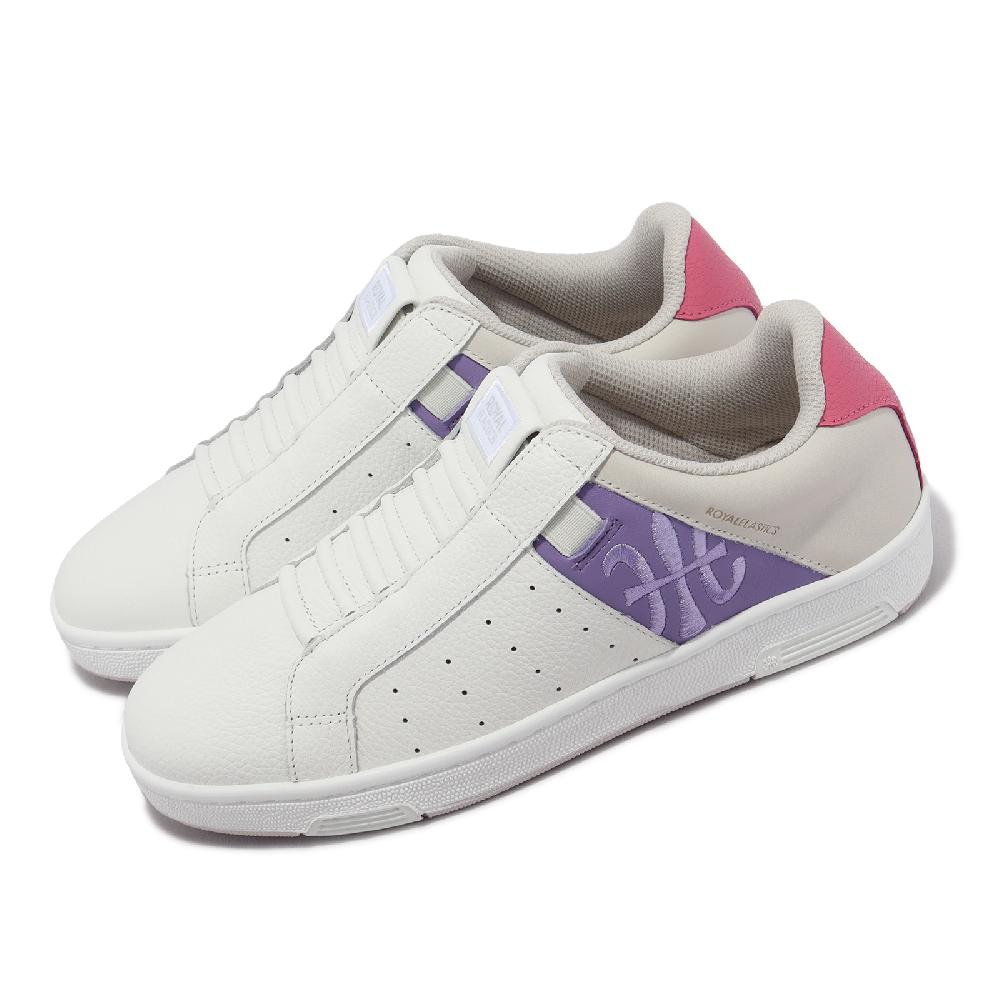 Royal Elastics 洛雅 休閒鞋 Icon 女鞋 白 紫 粉紅 回彈 真皮 無鞋帶款 小白鞋 91932061