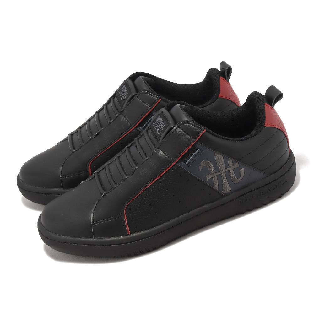 Royal Elastics 洛雅 休閒鞋 Icon 2.0 黑 紅 男鞋 真皮 無鞋帶 獨家彈力帶 回彈 經典款 06533951