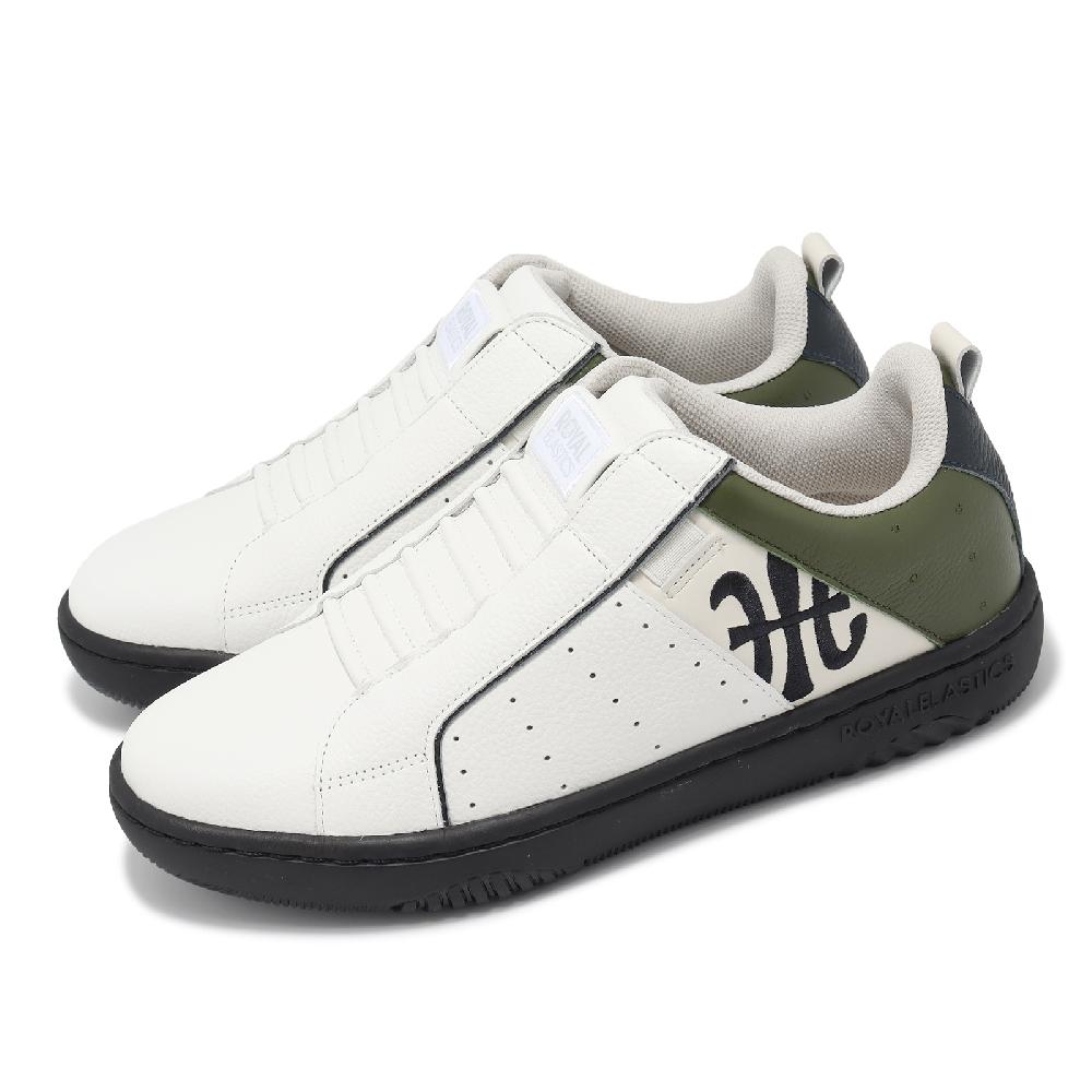 Royal Elastics 洛雅 休閒鞋 Icon 2.0 男鞋 白 綠 真皮 獨家彈力帶 回彈 經典 06541049