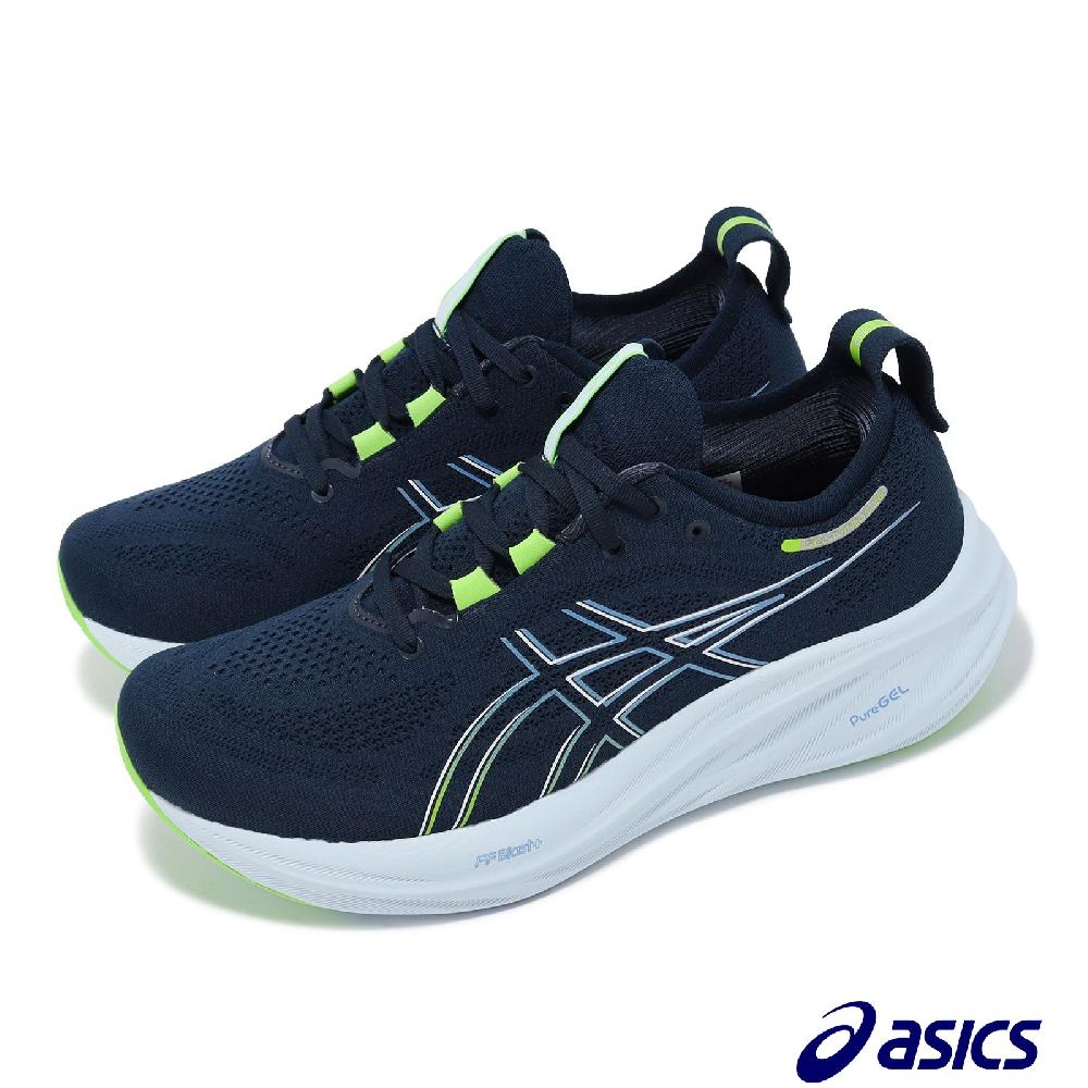 Asics 亞瑟士 慢跑鞋 GEL-Nimbus 26 4E 男鞋 超寬楦 藍 綠 緩震 亞瑟膠 運動鞋 亞瑟士 1011B796400