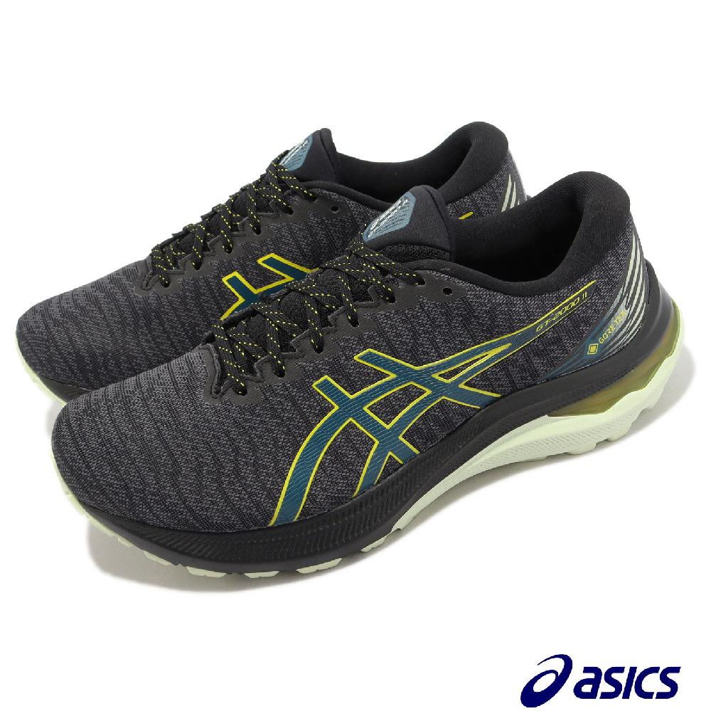 Asics 慢跑鞋 GT-2000 11 GTX 男鞋 黑 綠 防水 Gore Tex 支撐 運動鞋 路跑 1011B477002