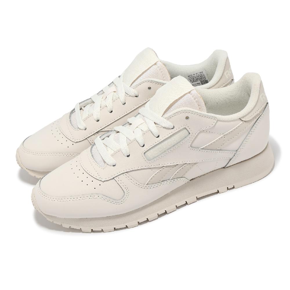 Reebok 銳跑 休閒鞋 Classic Leather 女鞋 男鞋 米白 低筒 拼接 復古 100034438