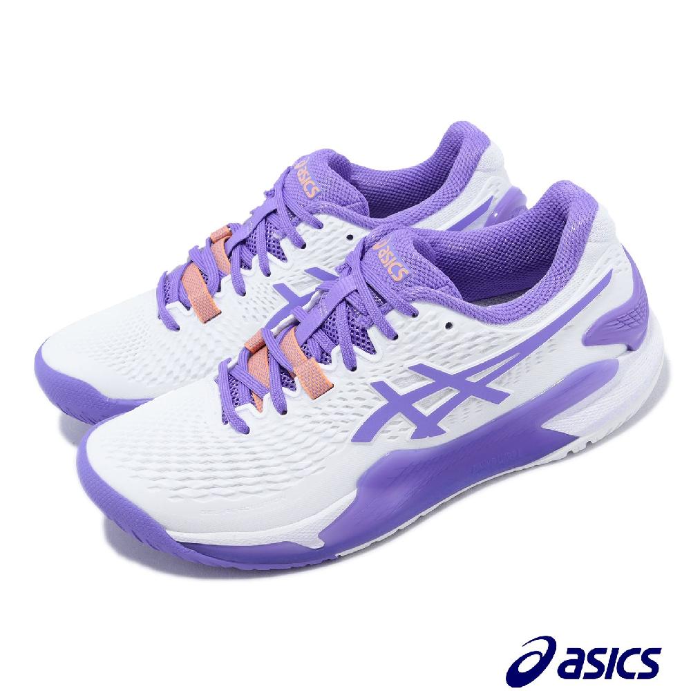 Asics 亞瑟士 網球鞋 GEL-Resolution 9 D 寬楦 女鞋 白 紫 澳網配色 運動鞋 1042A226101