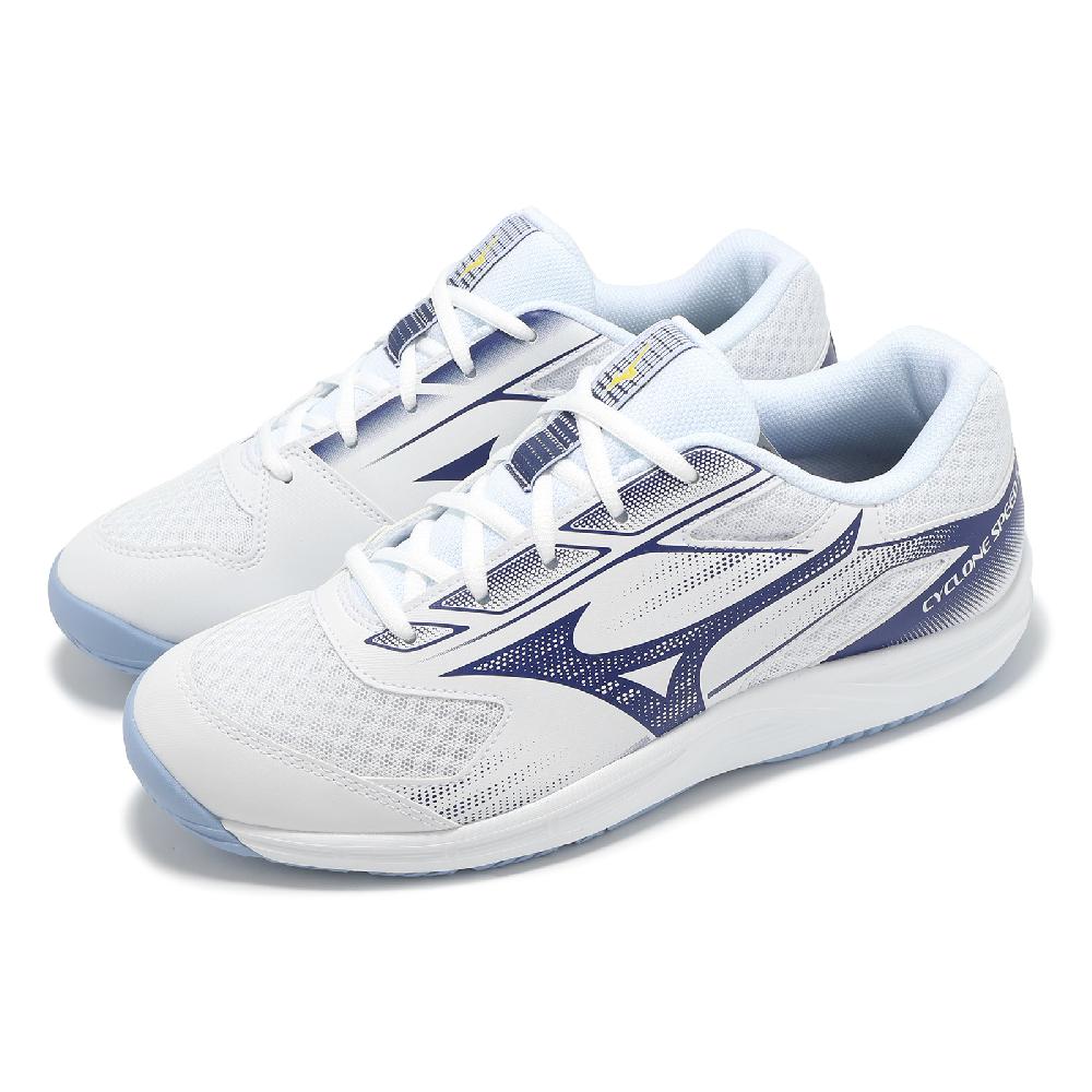 排球鞋 Cyclone Speed 5 男鞋 白 藍 羽排鞋 室內運動 緩震 V1GA2580-11