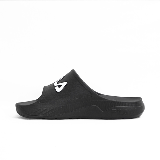 Fila Plumpy Slide [4-S334W-001 男女 拖鞋 舒適 休閒 游泳 戲水 雨天 居家 情侶 黑