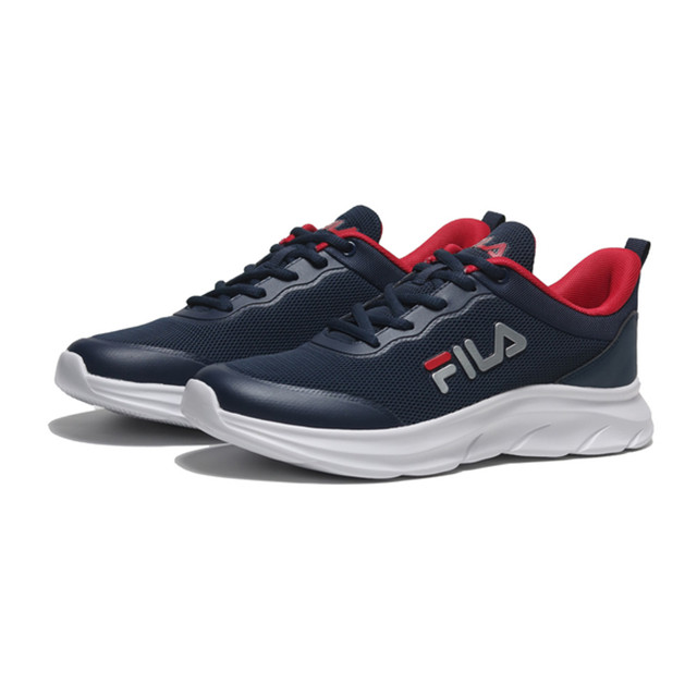 FILA 慢跑鞋 藍紅白 輕量 休閒鞋 男 1J315X331